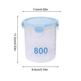thumbnail image 3 of Plastic Food Storage Jar with Graduated Round Sealing Lid | Transparent Airtight Canister for Grains Snacks and Baking Ingredients | Kitchen Pantry Container for Cereal Coffee Tea and Dry Goods, 3 of 6