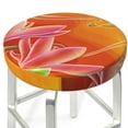 thumbnail image 3 of Kll Orange Flower Psychedelic Round Bar Chair Cushion Cover 14 Inch,Bar Stool Protector With Elastic, Soft Washable, 3 of 7