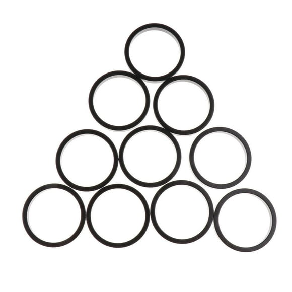 Almencla 1-1 / 8 "/ 28.6mm Headphone Aluminum Washer Spacer for Road Bike Black