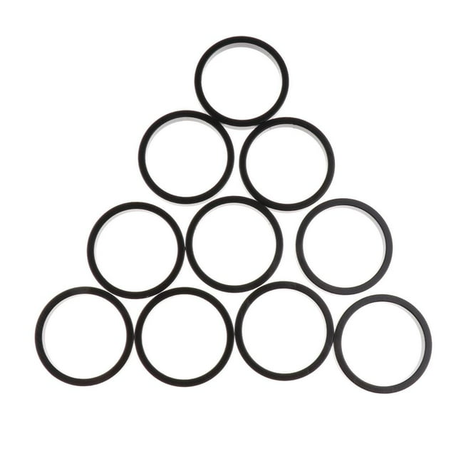 Arandelas de Aleación de Aluminio Cola 10 Unids Espaciadores de Vástago de 28,6mm Negro