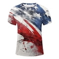 thumbnail image 5 of Cavosen Mens Graphic Sweatshirts Short Sleeve Crew Neck Independence Day Patriotic Tee Red White and Blue Shirt Summer Loose Tops, 5 of 5
