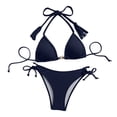 thumbnail image 3 of Traje de baño de 2 piezas para mujer, trajes de baño para mujer, bikini de dos piezas con espalda descubierta y vendaje, conjunto de ropa de playa para mujer, 3 of 7