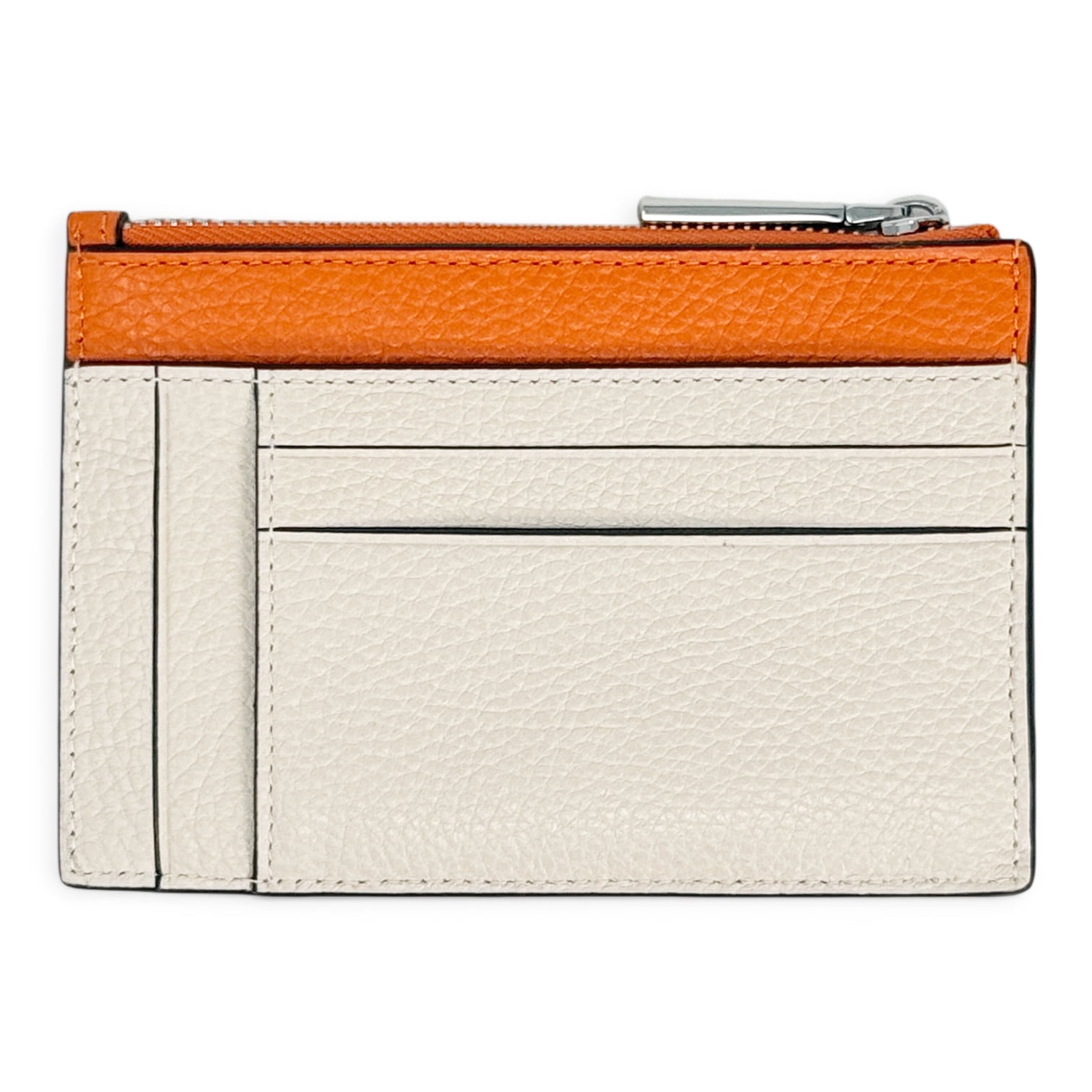 Kate Spade New York Women's Kayla Large Slim Leather Card Case (Beige / Orange)