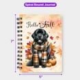 thumbnail image 5 of Hello Fall Newfoundland Scarf Welcome Autumn with Leaves Pumpkins Spiral Bound Journal Newfie Dog Lover Gifts 5x7in Spiral Notebook - 00011, 5 of 5