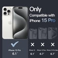 thumbnail image 2 of JETech Magnetic Case for iPhone 15 Pro 6.1-Inch Compatible with MagSafe Wireless Charging, Shockproof Phone Bumper Cover, Anti-Scratch Clear Back (Dark Blue), 2 of 7