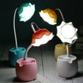 thumbnail image 3 of Flower Shaped Eye Protection Lamp Portable Led Night Light With Pen Case For Study Travel Kids Gift, 3 of 11