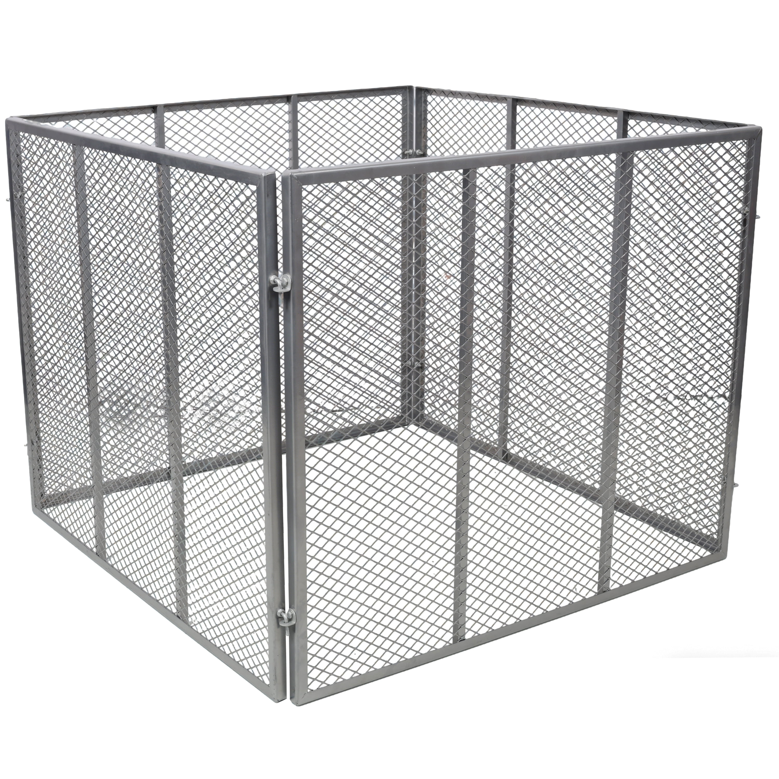 172 Gallon Large Square Metal Wire Mesh Compost Bin, Rust‑Proof Powder‑Coated Outdoor Composter, Easy Tool‑Free Assembly for Yard Leaves Grass Clippings Kitchen Scraps