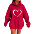 thumbnail image 2 of Valentine Hoodies for Women Long Sleeve Shirts Spring Clothes 2026 Outfits Crewneck Heart Printed Sweatshirts Fashion Clothing, 2 of 3