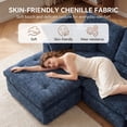 thumbnail image 3 of LazySunsets 79 Inches Cloud Boneless Loveseat, Wide & Deep Seat Boneless Cloud Couch With Multi-Purpose Round Pillow, No Assembly (Blue), 3 of 6