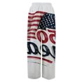 thumbnail image 5 of American 250th Anniversary Pants for Women United States American Flag Print Wide Leg Trousers Slit Baggy Elastic High Waist Casual Comfy Lounge Pants, #01 Wine, S, 5 of 6