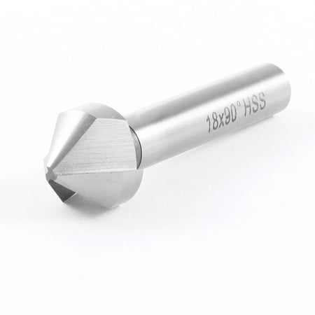 

Unique Bargains 18mm Dia 90 Degree 3 Flute Wood Working HSS Chamfering Cutter Silver Tone