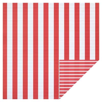 Recollections 48 Sheets Red & White Stripe 12" x 12" Double-Sided Cardstock Paper - Acid & Lignin Free Paper for Scrapbooks, Arts & Crafts - Bulk Pack