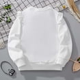 thumbnail image 6 of SONXAHE Toddler Girl's Ruffle Cat Printed Sweatshirt Crewneck Long Sleeve Casual Pullover Daily Sweatshirt,White, 6 of 8