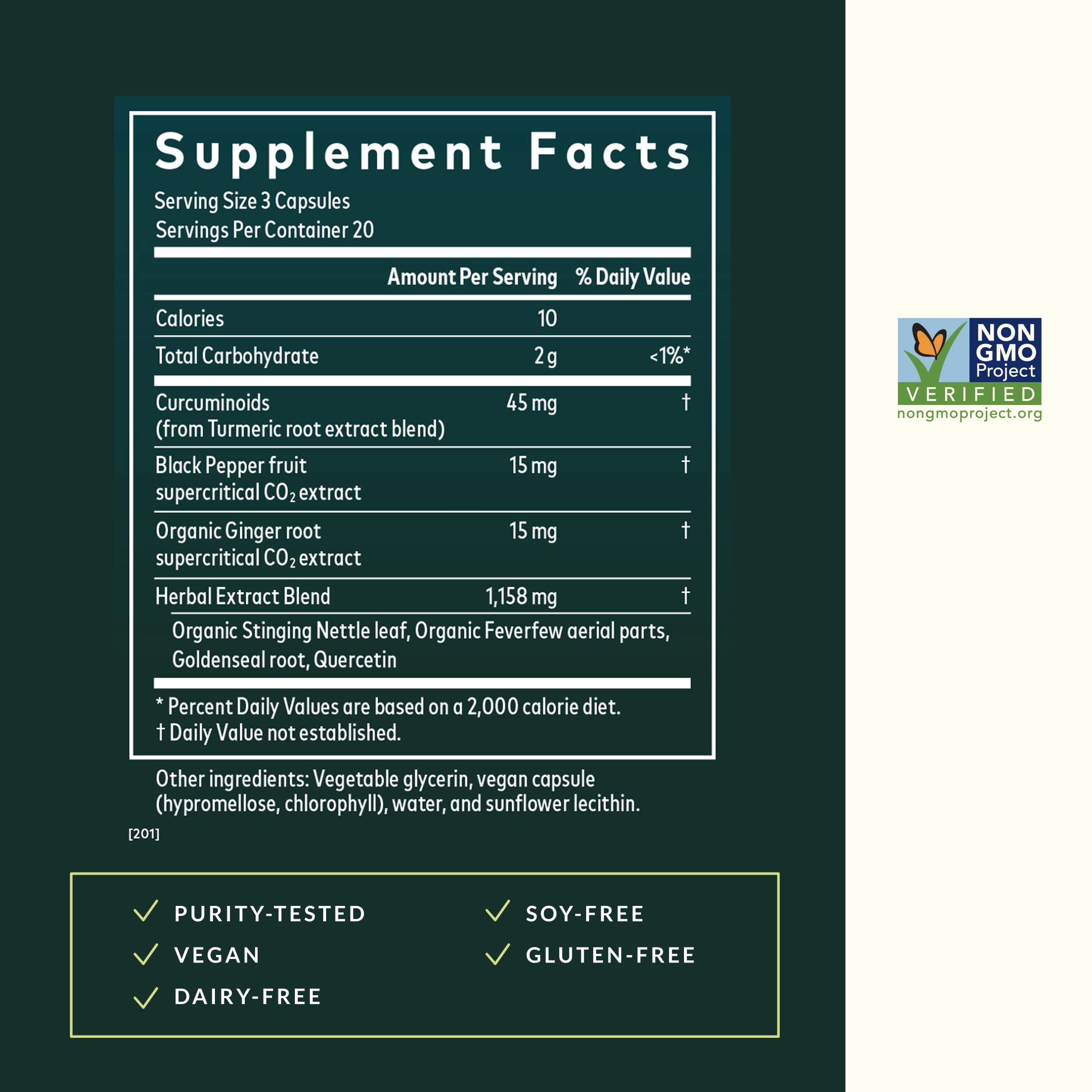 Gaia Herbs Turmeric Supreme Sinus Support - Helps Provide Sinus Relief & Healthy Response* - With Quercetin, Curcuminoids from Turmeric, Black Pepper & More - 60 Vegan Liquid Phyto-Caps (20 Servings)