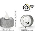 thumbnail image 2 of 24/12/6 pack Led Tea Light Glitter Candle Light Golden/red/silver Flashing Electric Fake Candle Battery Powered Flameless Tealight, 2 of 10