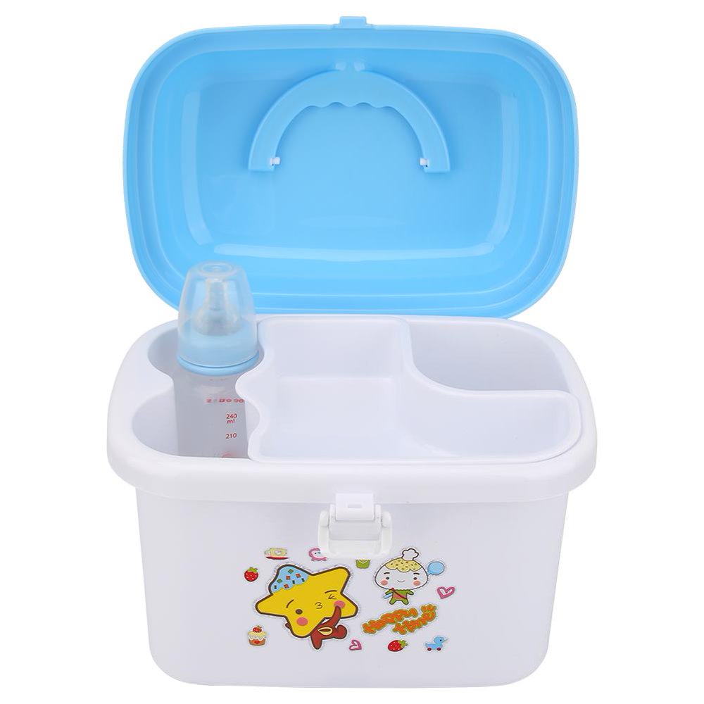 Mgaxyff Portable Baby Kids Bottle Dinnerware Drying Rack Storage Box