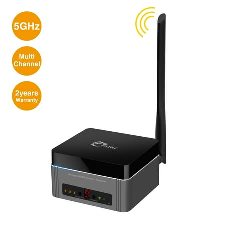 - Full HD Multi-Channel Expandable Wireless HDMI Gateway Extender Receiver, 1080p @60Hz, 5GHz,165ft