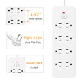 thumbnail image 4 of RONY 16-Outlet Surge Protector Power Strip with 4 USB Ports, 6.5ft Extension Cord, White, 4 of 9