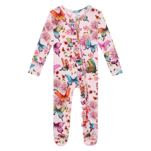 Baby Footie Ruffled Zippered Rompers - Sleepers Girls Clothes