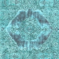 thumbnail image 1 of Ahgly Company Indoor Square Abstract Light Blue Modern Area Rugs, 3' Square, 1 of 4