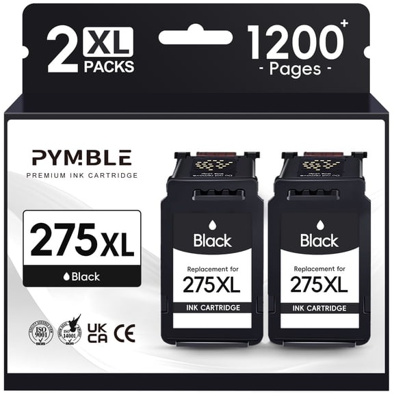 275XL Black ink cartridge for Canon PG 275 Black Ink Cartridge for printer ink Canon 275 for Pixma TS3522 TS3520 TS3500 TR4722 (2 Black)
