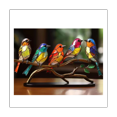 thumbnail image 5 of Home Desktop Living Room Wine Cabinet Office Colorful Exquisite Birds Series Ornaments Crafts, 5 of 5