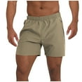 thumbnail image 4 of Elvqul Mens Khaki Shorts Elastic Waist with Pockets Athletic Print Basketball Shorts for Men Gym, 4 of 6