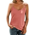 thumbnail image 6 of Tank Tops For Women Spaghetti Strap Sleeveless V Neck Summer Innerwear Slimming And Shaping Basic Thin Casual Top For Camisole Tops For Women, 6 of 7