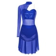 thumbnail image 3 of iiniim Lyrical Costumes for Women Chiffon Ballet Dance Dress Modern Contemporary Leotard Skirted Royal Blue S, 3 of 7