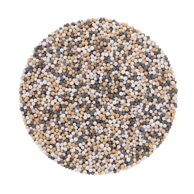 Uxcell 4 Packs Replacement Shower Head Beads 1-2mm for Filtration, Yellow, Grey, White