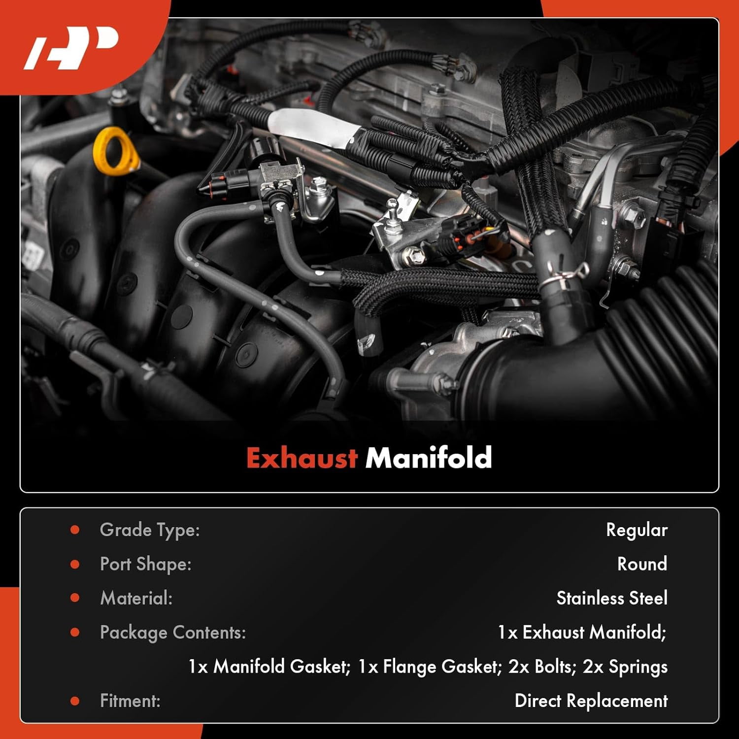 A-Premium Exhaust Manifold with Gasket Kit Compatible with Chevrolet Prizm 1998-2002 Toyota Corolla 1998-2001 L4 1.8L