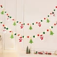 thumbnail image 6 of Christmas Felt Ball Garland Christmas Banner Holiday Christmas Tree Candy Snowman Felt Banner Christmas Pom Pom Garland for Christmas Decoration Holiday Home School Office Decor, 6 of 6