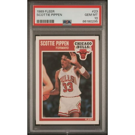 Graded 1989 Fleer Scottie Pippen #23 2nd Year Basketball Card PSA 10 Gem Mint