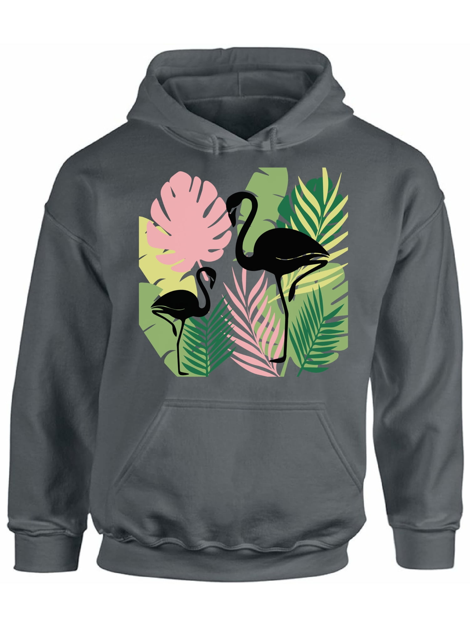 Awkward Styles - Awkward Styles Black Flamingos Unisex Hoodie Pink Flamingo Hoodie for Him 