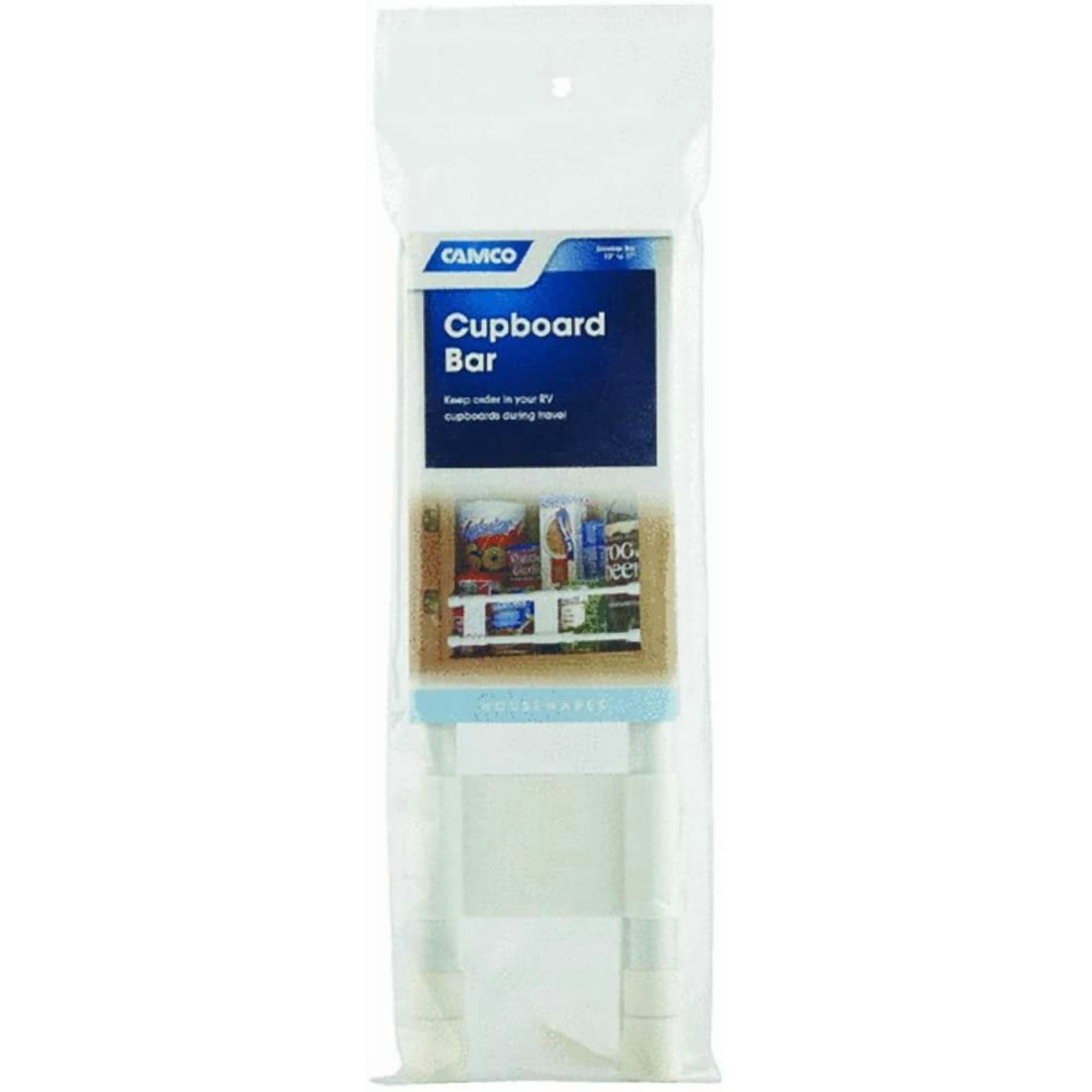 Camco Double Cupboard Bar - Bathtub Grab Bar, RV Cupboard Bar - 16"