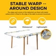thumbnail image 4 of Spring Flowers Table Cloths for 4 Foot Rectangle Tables, Watercolor Wildflowers Botanical Floral Leaf Patio Waterproof Elastic Fitted Tablecloths, Washable Rectangular Table Cover for Camping, 4 of 8