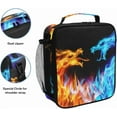 thumbnail image 2 of Lunch Box Bag Abstract Fiery Dragons Pattern Lunchbox Insulated Thermal Cooler Ice Adjustable Shoulder Strap for Women Men, 2 of 10