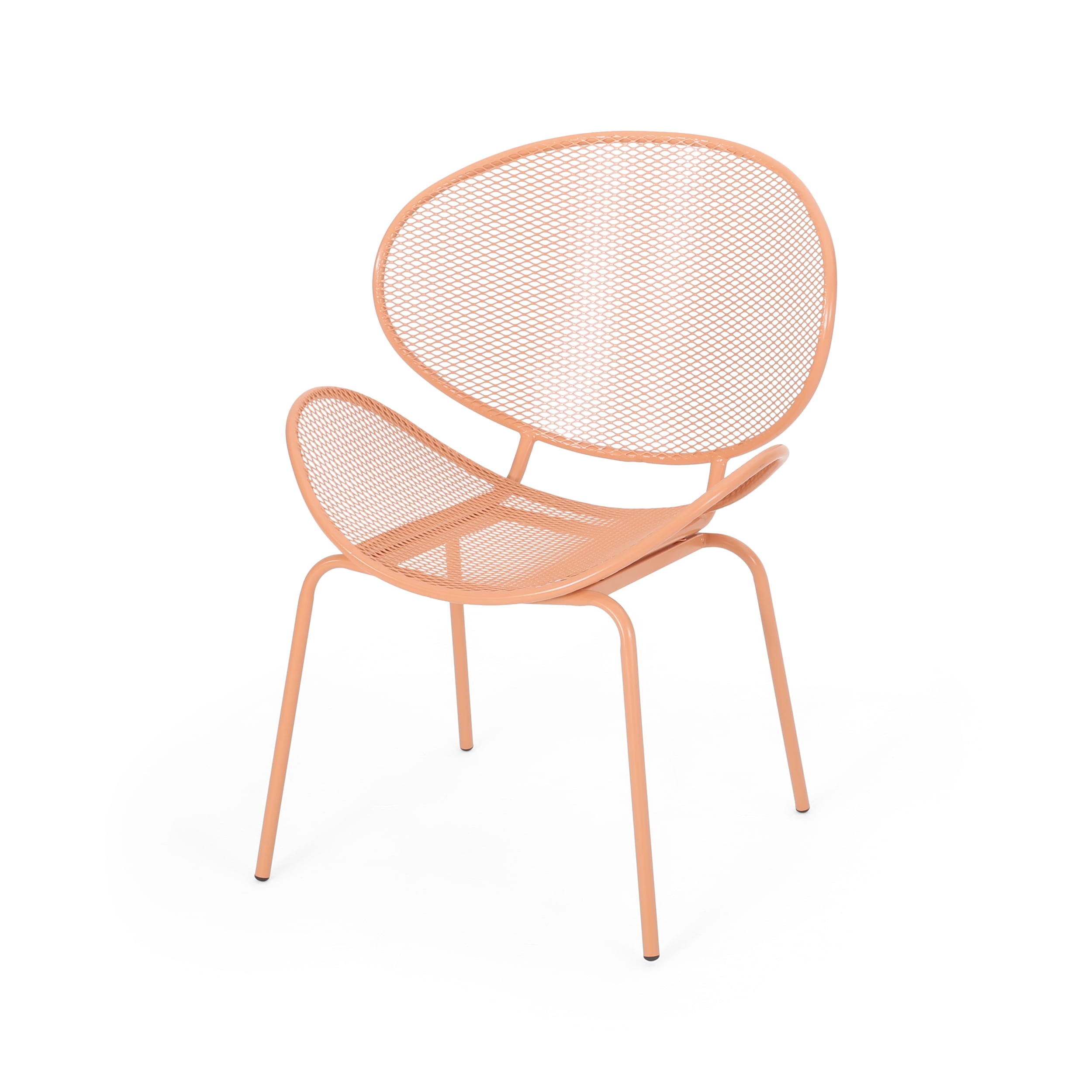 M optimized 2pcs Outdoor Metal Chairs, Patio Dining Chairs, Shell Shaped Bistro Chairs Armless Chairs, Outdoor Furniture for Porch Garden, Weather Resistant