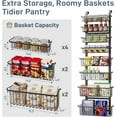 thumbnail image 5 of YANGLI 8-Tier Over The Door Pantry Organizer – Adjustable Baskets, Metal Hanging Spice Rack, Black, 5 of 5