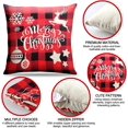 thumbnail image 3 of Fundas de Cojines Navideños, Fundas de Cojines Navideños, 4 Piezas Fundas de Cojines Navideños, Fundas de Cojines Navideños de 18 x 18 Pulgadas con Cremallera Oculta, Fundas de Almohada Navideñas para Sofá, Decoración de Fiesta en el Hogar ER, 3 of 5