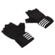 thumbnail image 2 of Guantes de entrenamiento negros para gimnasio, Fitness, levantamiento de pesas, guantes de medio dedo con correa para la muñeca para entrenamiento físico L, 2 of 10