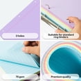 thumbnail image 2 of Deli 500 Sheets Wide Ruled Filler Paper,10.5" x 8" Pastel Colored Loose Leaf Paper,3-Hole Punched Notebook Paper for 3-Ring Binders, Office Supplies, 2 of 6