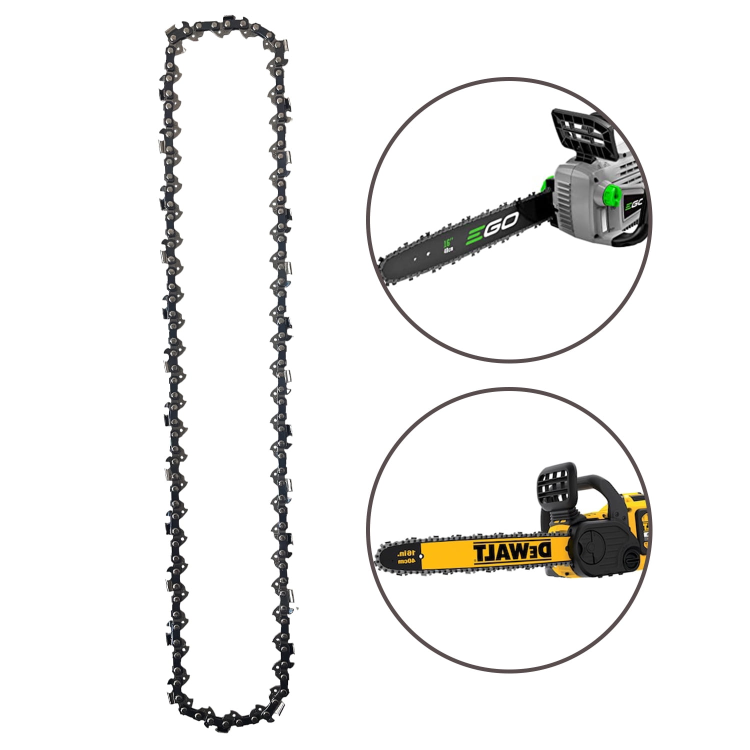 16 inch Chainsaw Chain Replacement Chain for Greenworks 20322, 20312