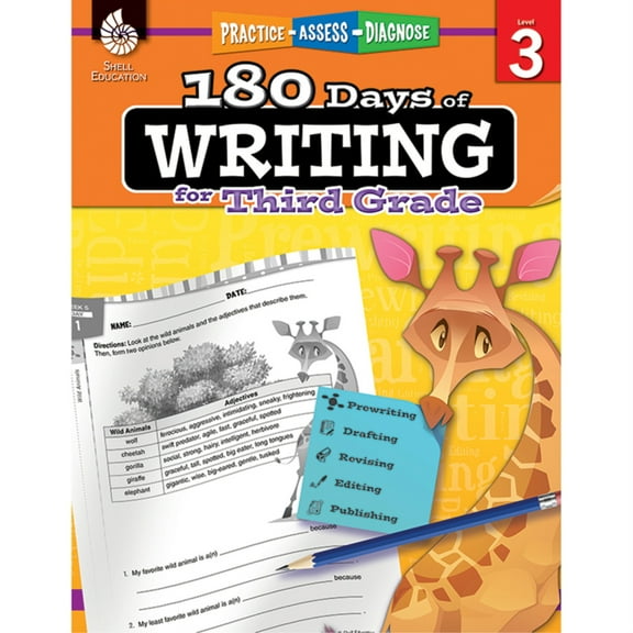 Shell Education 180 Days of Writing Book, Grade 3