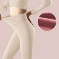 thumbnail image 2 of SGMVNU Lined Leggings Women with Pockets -Warm Winter Yoga Pants for Women Thermal Running Workout Leggings(Beige, XL), 2 of 8