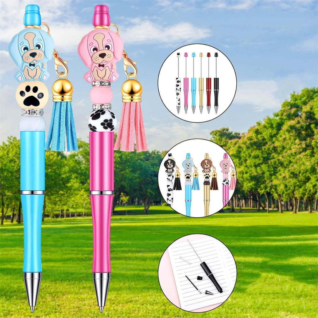 Necvior 12x DIY Pens Making Kits Beadable Pens Kits Ballpoint Pen Writing Pen