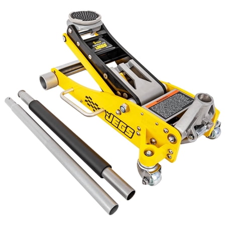 JEGS 3-Ton Aluminum Floor Jack [6 000 lbs. Capacity]