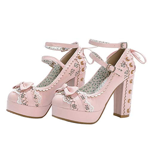Pink Platform Mary Jane