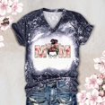 thumbnail image 4 of Fiudx Ofertas Flash Del Día Top de Manga Corta con Estampado Degradado para Mujer, Top Sexy de Verano con Cuello En V y Estampado Regular para El Día Del Mes, 4 of 6