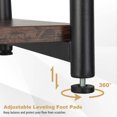 thumbnail image 5 of Topbuy 2PCS 3-Tier Industrial Side Table Nightstand with Removable Mesh Metal Shelf Adjustable Leveling Foot Pads End Table, 5 of 9